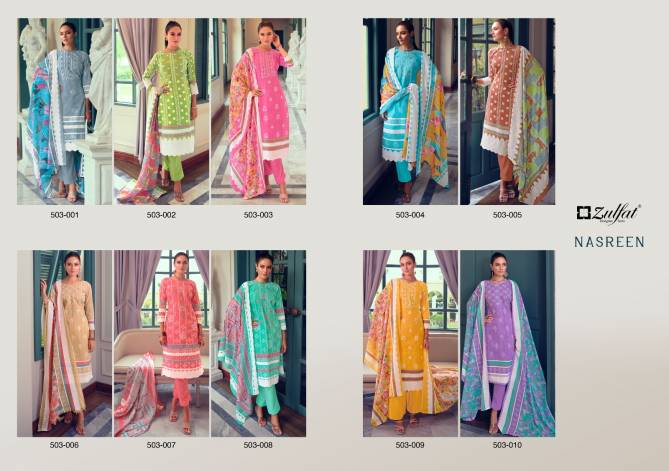 Nasreen BY Zulfat Cotton Dress Material Catalog