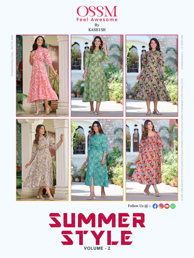 Summer Style Vol 2 By Ossm Long Kurti Catalog