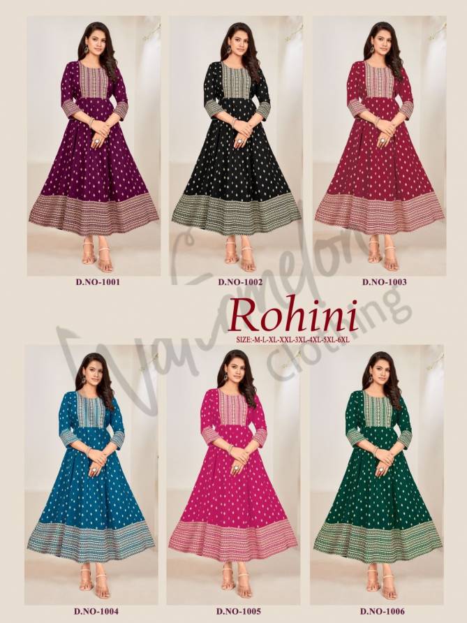 Rohini Colors Plus Size Anarkali Kurtis Catalog