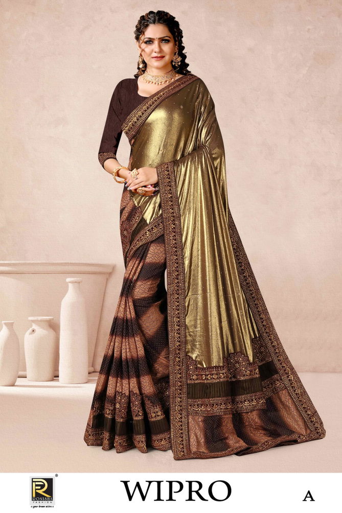 Wipro By Ronisha Color Set Designer Sarees Catalog