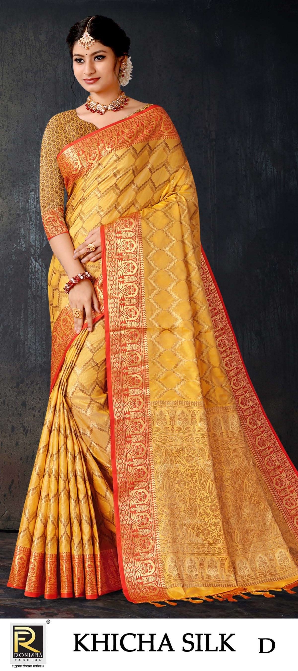 Khicha By Ronisha Color Set Banarasi Silk Sarees Catalog