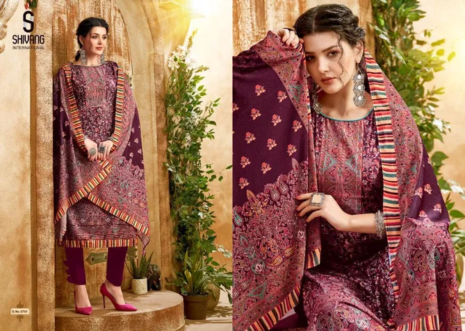 Noor Vol 5 By Shivang Velvet Digital Printed Salwar Kameez Online Wholesale