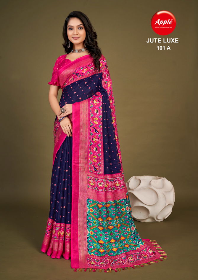 Jute Luxe 101 By Apple Silk Saree Catalog