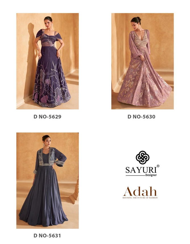 Adah By Sayuri Chinon Silk Readymade Indo Western Exporters In India