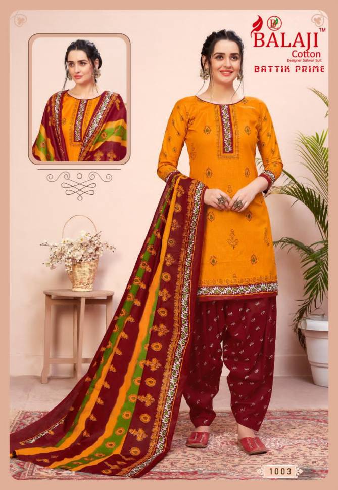 Balaji Batik Prime 1 Latest Fancy Designer Casual Wear Pure Printed Cotton Dress Material
