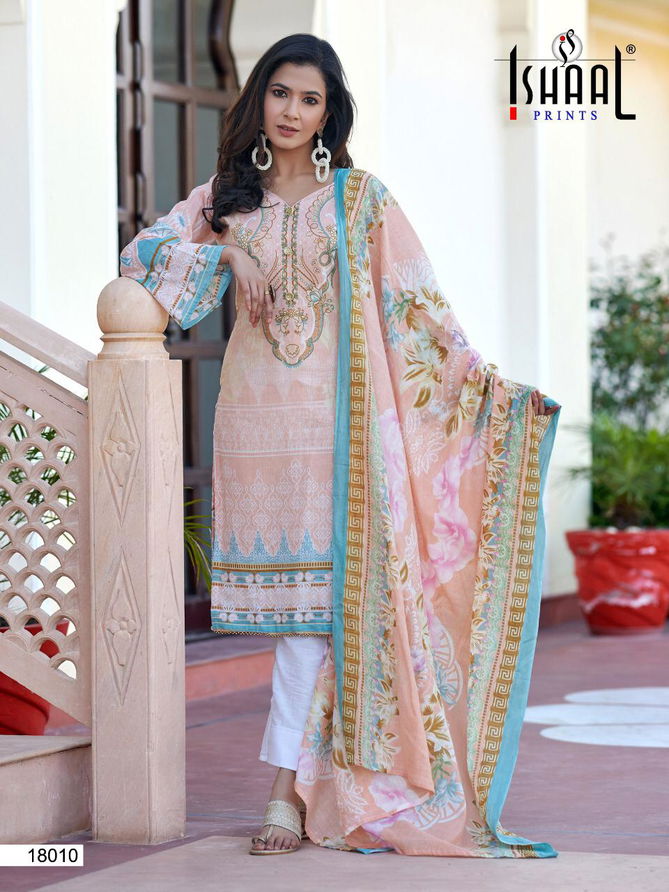 Ishaal Gulmohar 18 Latest Fancy Designer Pure Lawn Karachi Dress Material Collection
