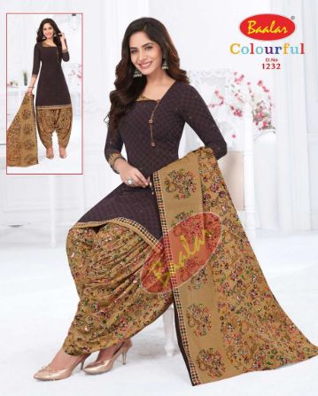 Baalar Colourful 12 New Cotton Printed Regular Wear Ready Made Dress Collection