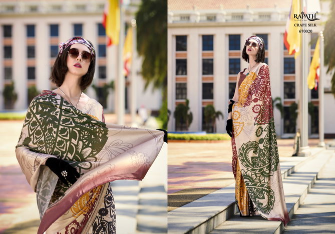 Next Generation 670019 To 670024 By Rajpath Japan Satin Printed Sarees Online Wholesale