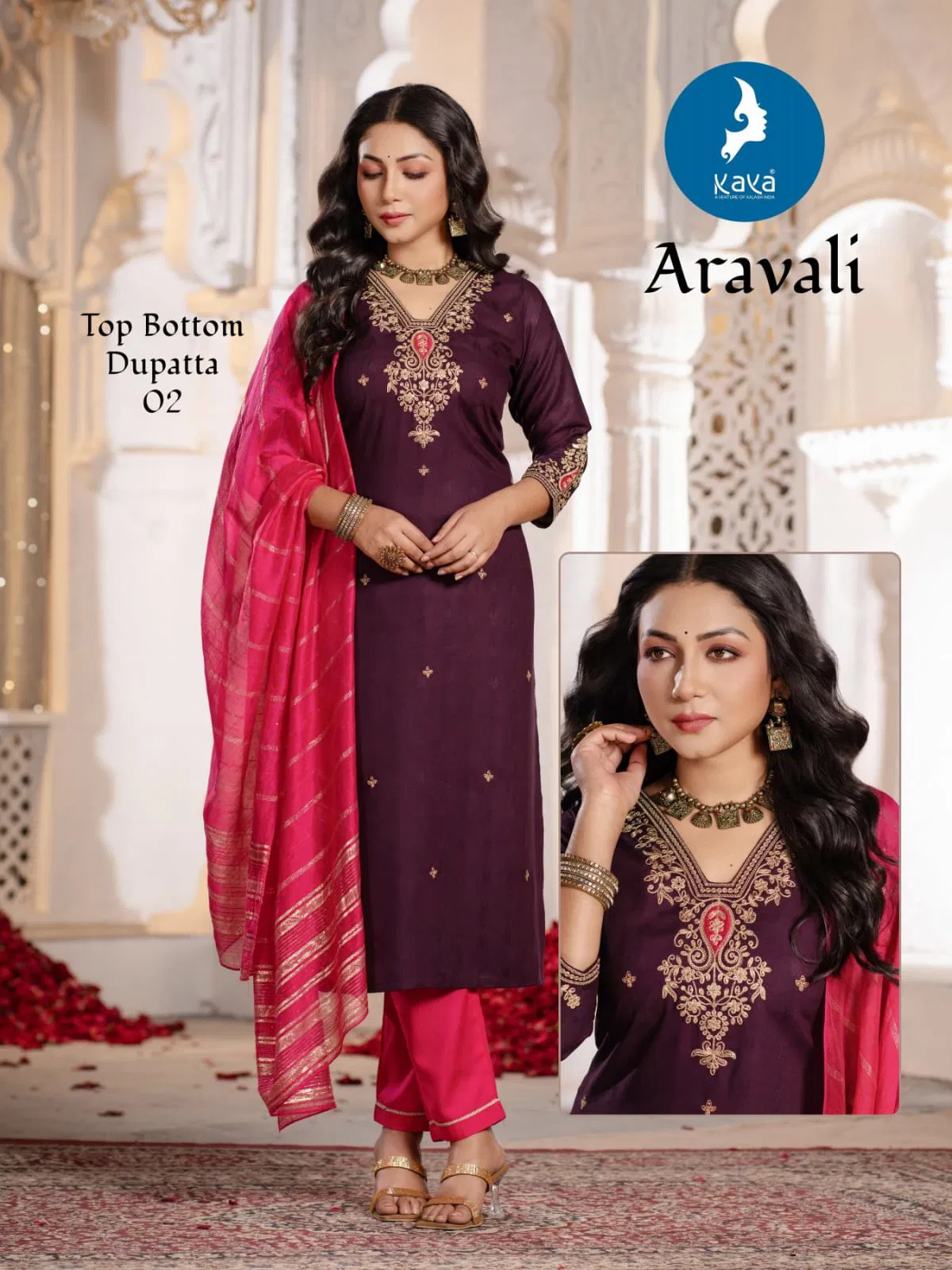 Aravali By Kaya Rayon Kurti With Bottom Dupatta Wholesale Price In Surat