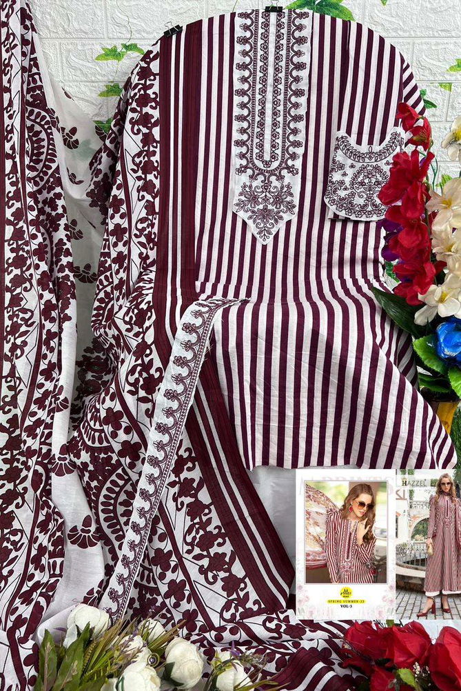 Hazzle Mprints Spring Summer-23 Vol-3 3004 To 3006 Series Beautiful Pakistani Suits