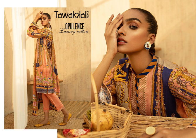 Tawakkal Opulence Latest Fancy Designer Regular Casual  Luxury Cotton 3 Pure Cotton Karachi Dress Material Collection
