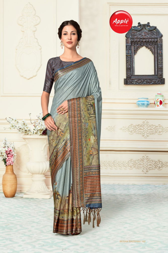 APPLE BEGAM BADSHAH Latest Designer fancy Regular Wear Dola Patta Fancy Saree Collection