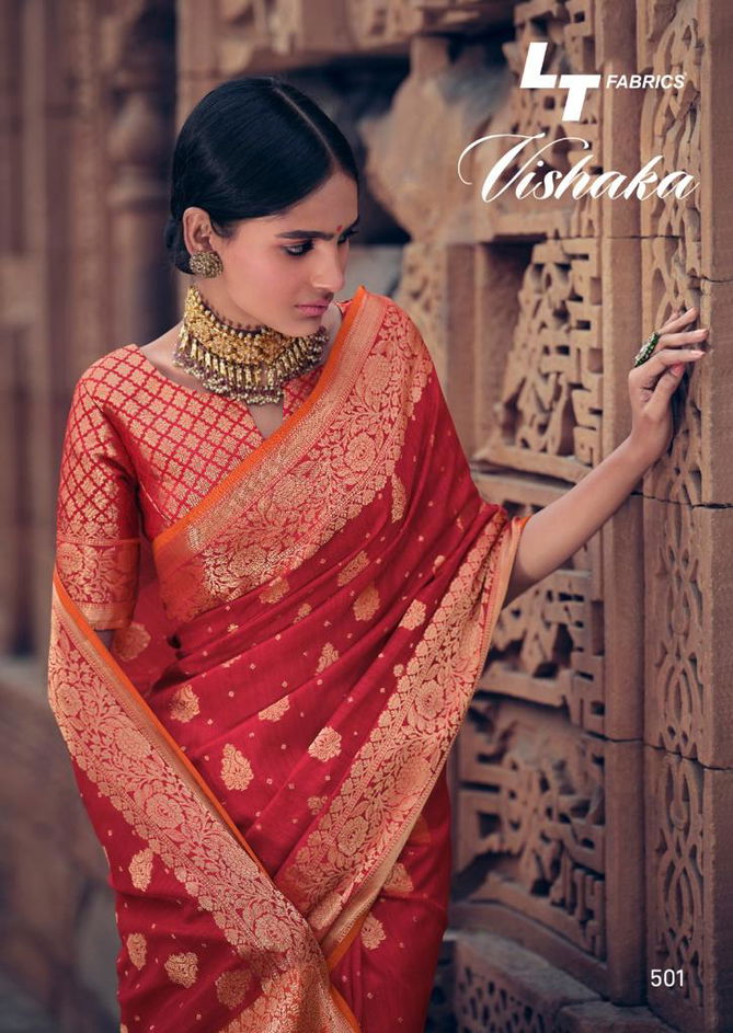 Lt Vishaka  Silk Latest fancy Designer Festive Wear Silk Heavy Sarees Collection