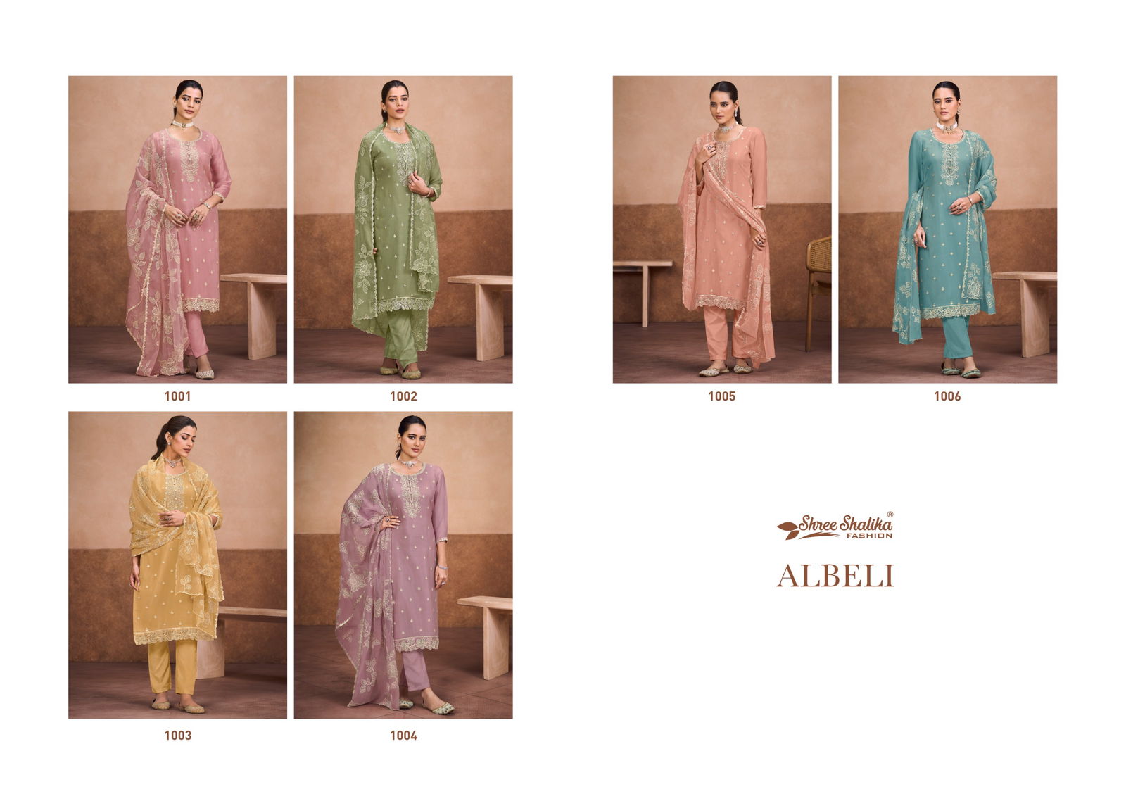 Albeli By Shree Shalika Organza Embroidery Salwar Suits Wholesale Online