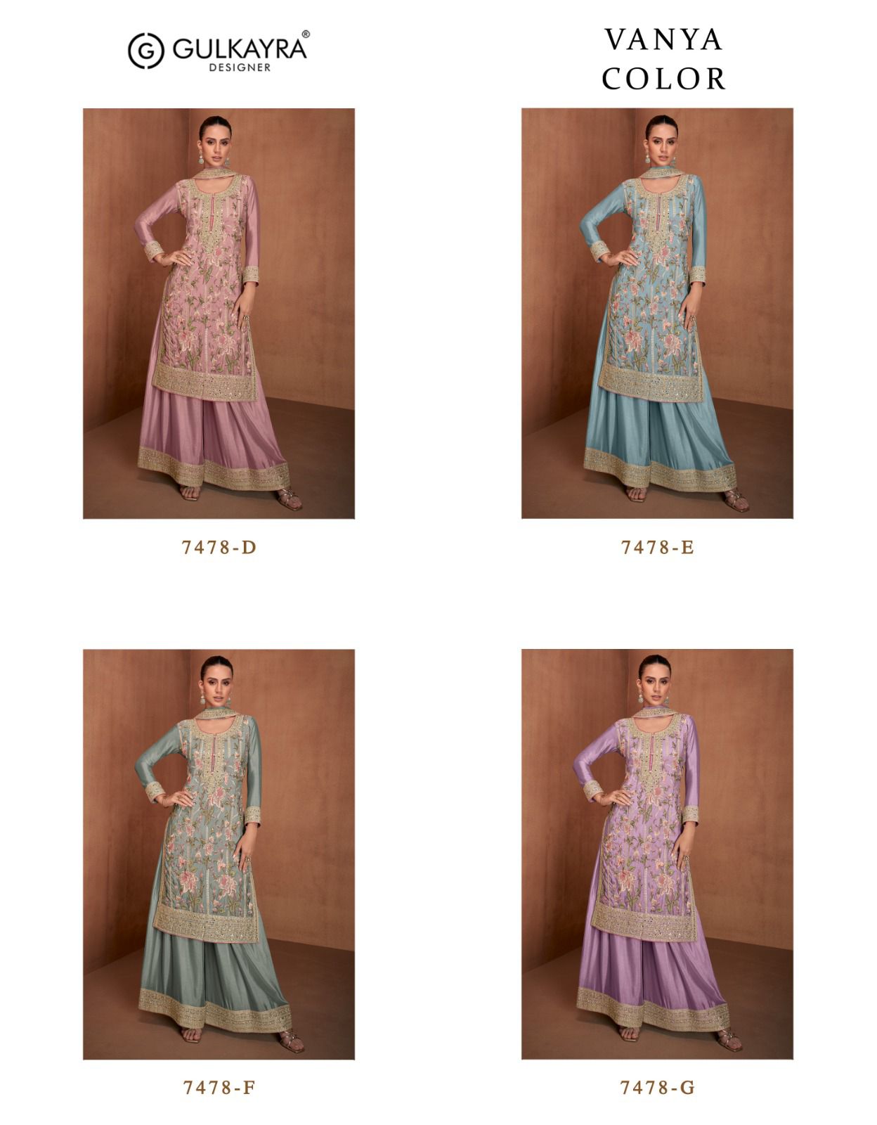 Vanya Colour By Gulkayra Real Chinon Designer Readymade Suits Orders In India