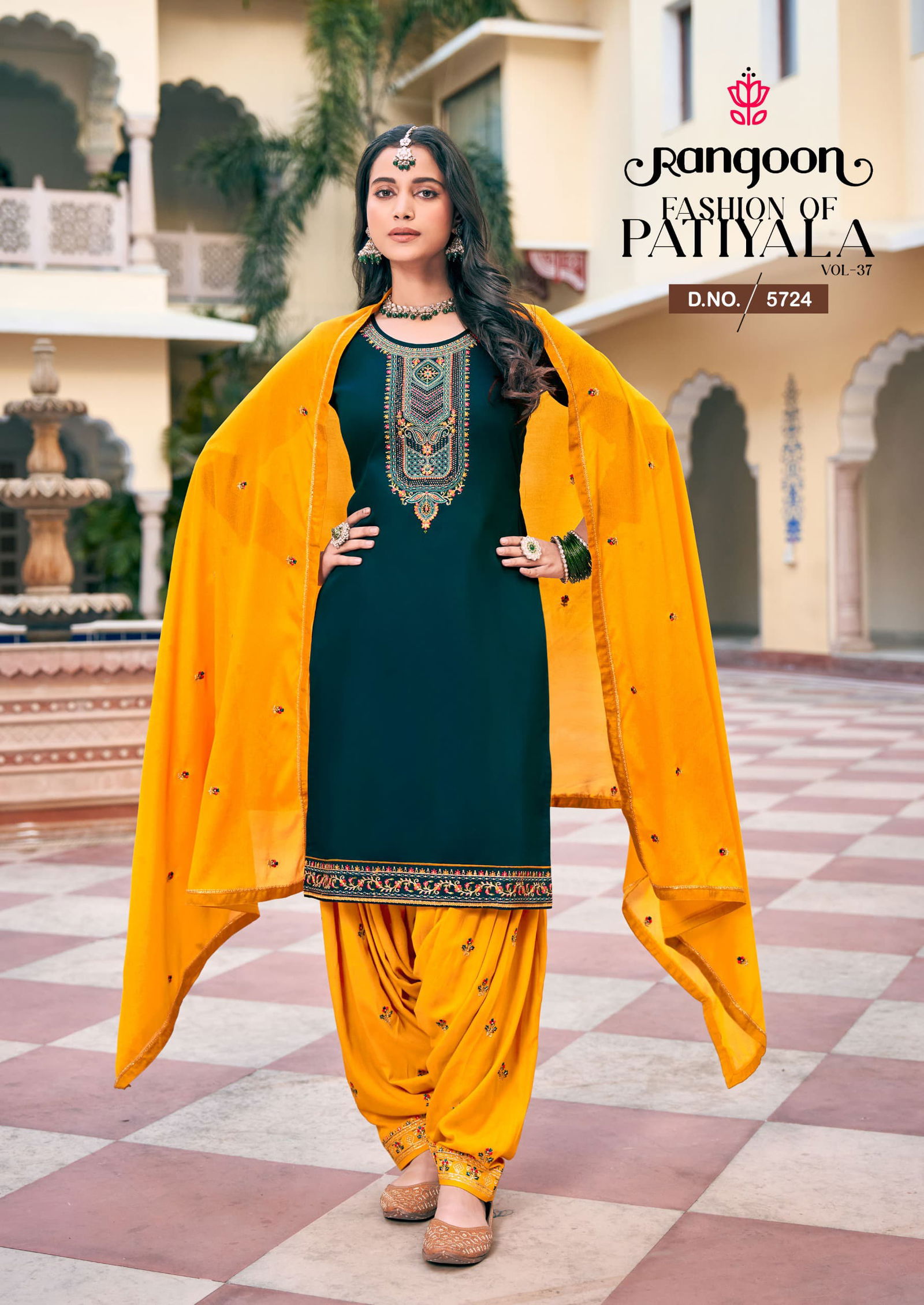 Fashion Of Patiyala Vol 37 By Rangoon Kurti With Bottom Dupatta Wholesale In India