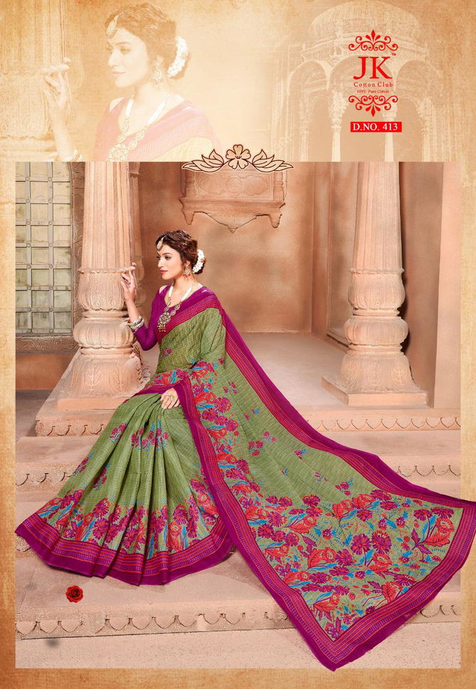 Jk Vaishali 4 Designer Regular Wear Cotton Printed Saree Collection
