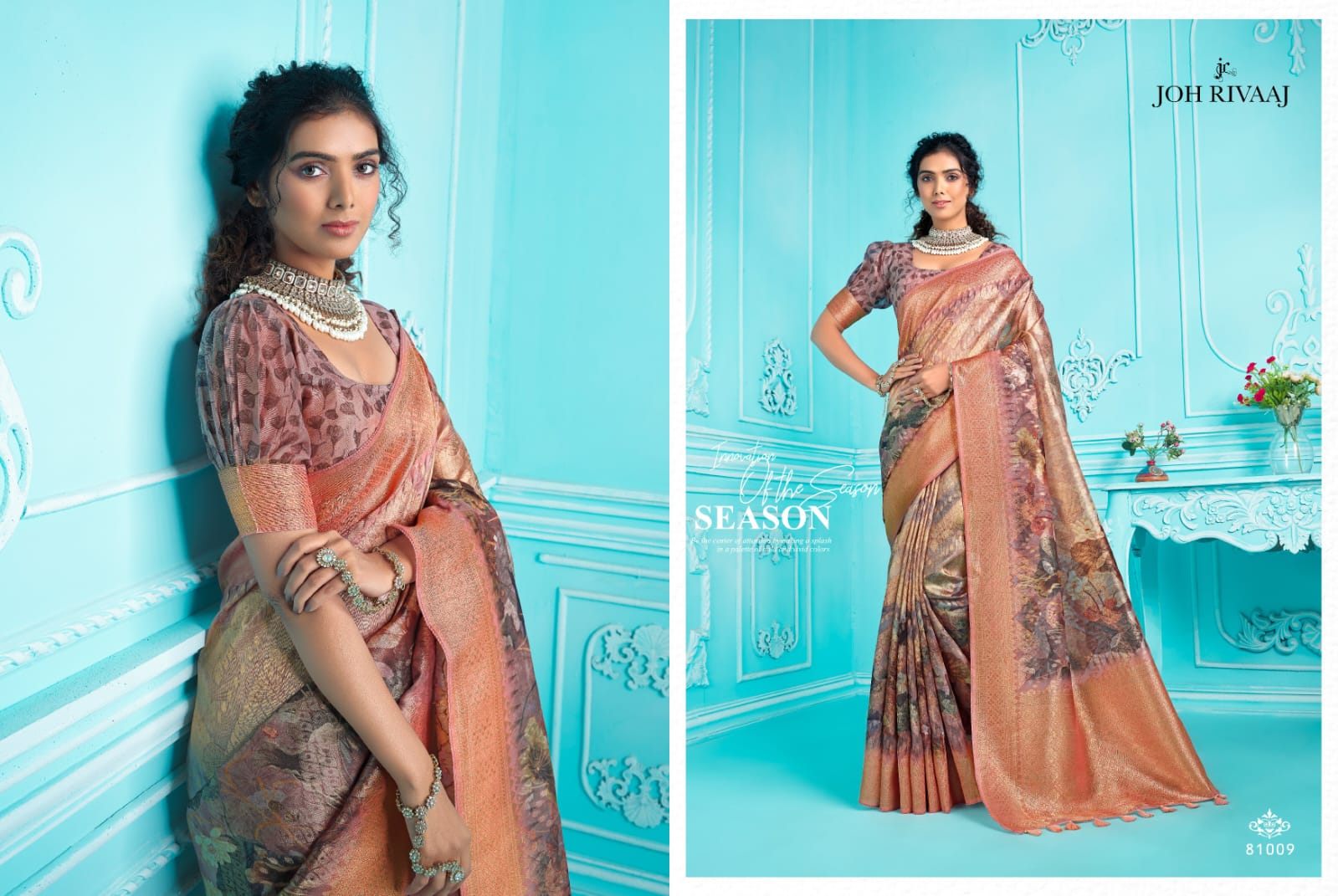 Jarosa By Joh Rivaaj Organza Designer Sarees Catalog