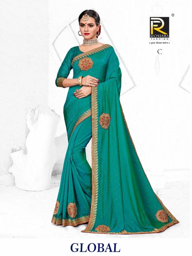 Ronisha Global Heavy Festive Wear Silk Designer Saree Collection