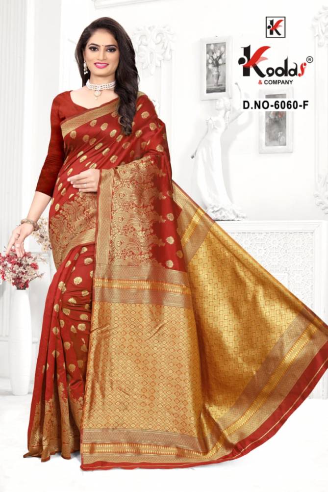 Skoda - 6060 Latest Fancy Designer Festive Wear Pure Silk Saree Collection Full Catalog Available At Wholesale Rate.


