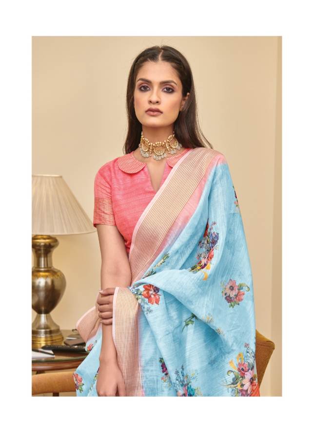 Shangrila Jaipuri Linen Vol 4 Latest Designer Printed Linen Cotton Casual Wear Saree Collection 