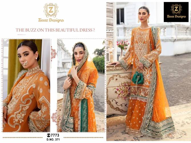 371 Ziaaz Designs Georgette Pakistani Suits Catalog