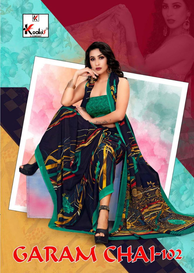 Garam Chai 102 Rennial Printed Designer Regular Wear Sarees Collection
