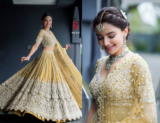 KB 1057 Desginer Heavy butterfly Net Bridal Lehenga Choli Wholesale Online