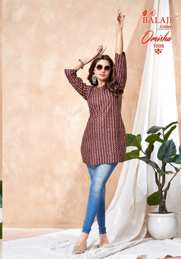 Balaji Omisha Vol 1 Cotton Printed Short Kurtis Catalog
