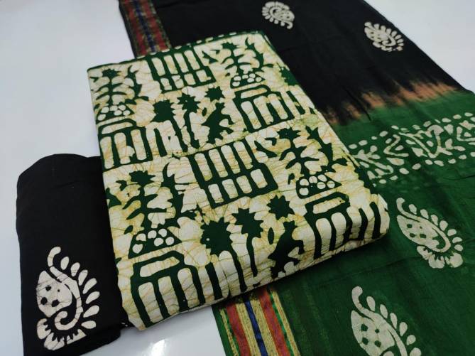 Batik 3 Bandhani Latest Fancy Designer Casual Regular Wear Printed Cotton Dress Material Collection
