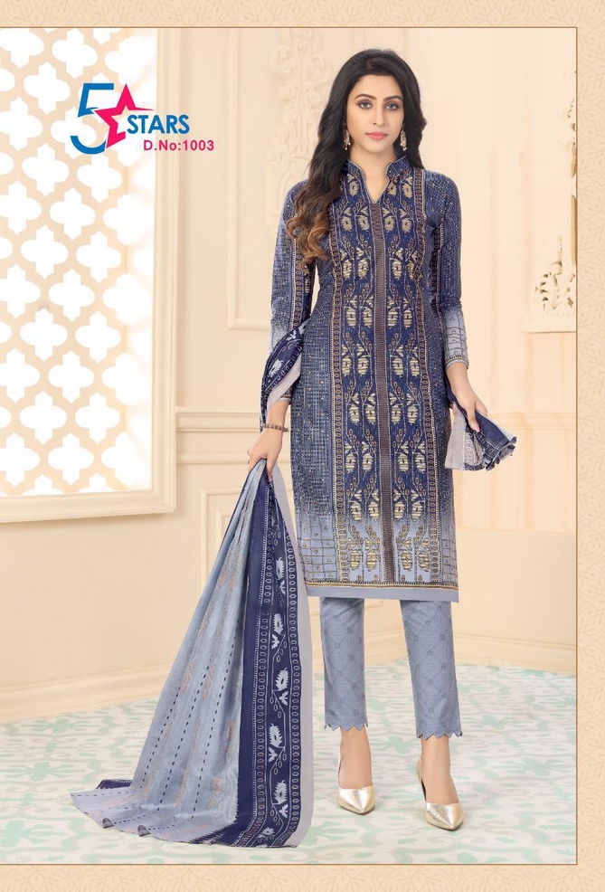 K Cotton Fabs 5 star Exclusive Printed  Casual Wear Cotton Dress Material Collection
