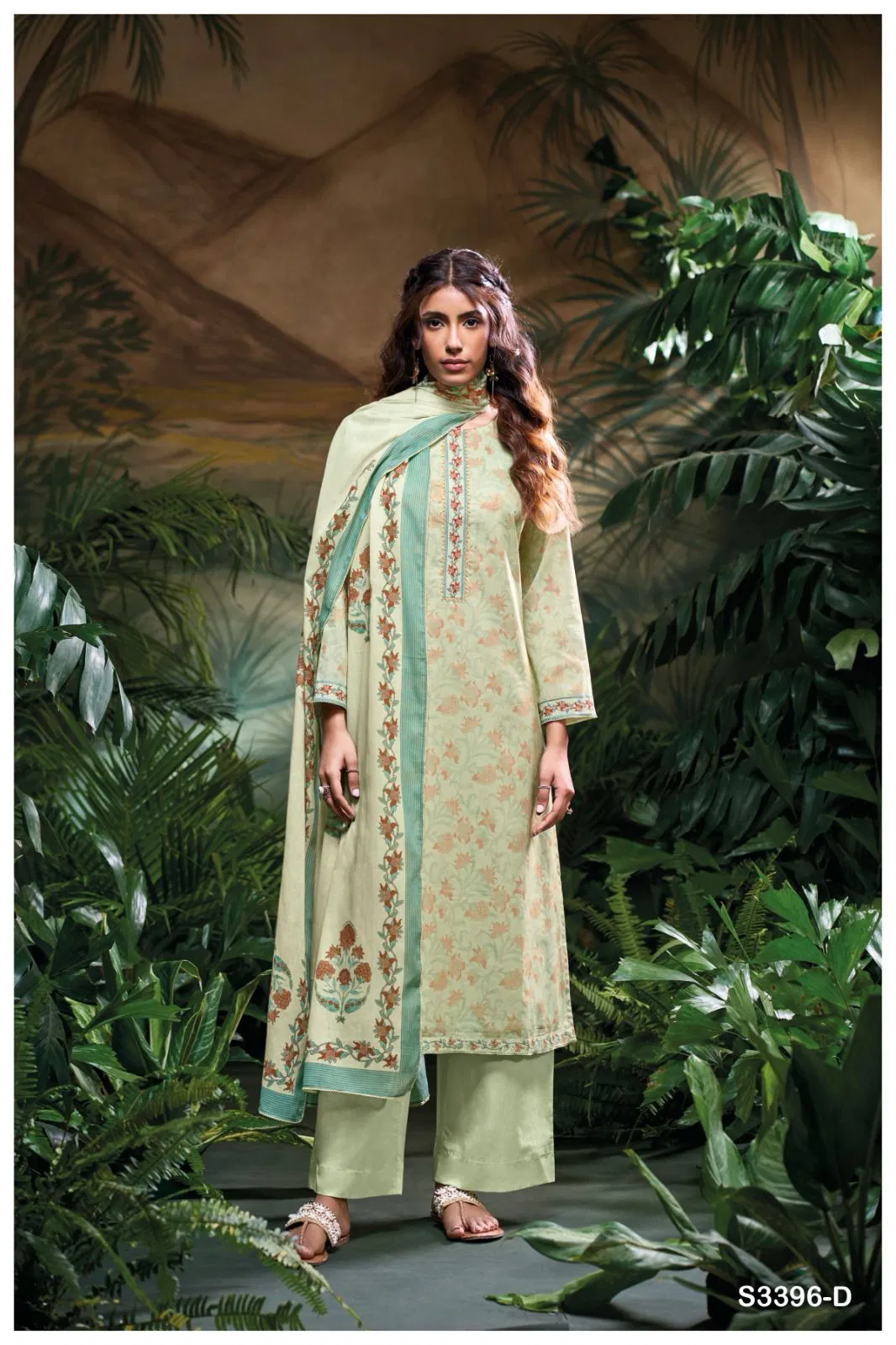 Maiya 3396 by Ganga Cotton Printed Embroidered Salwar Suit Wholesale Online