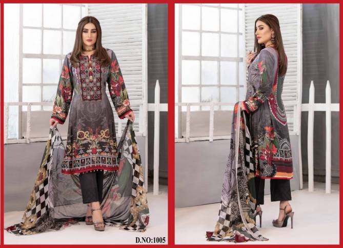 Agha Noor Tawakkal Latest Fancy Designer Casual Wear Printed Karachi Dress Materials Collection
