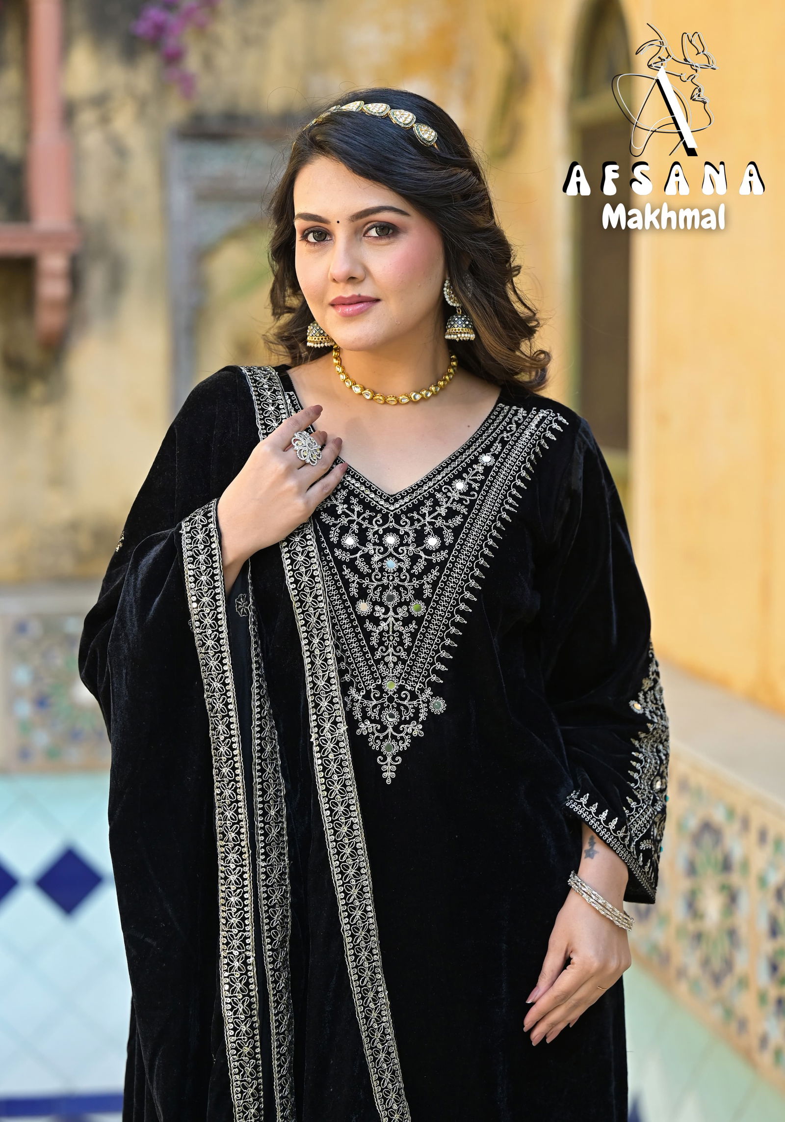 Makhmal By Afsana Velvet Embroidery Readymade Suits Suppliers In India