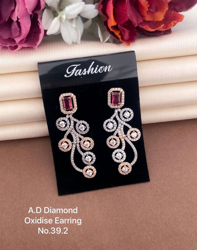 Ad Diamond Silver Earring Wholesale Online