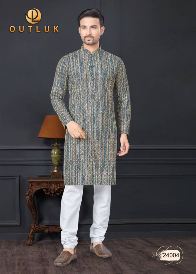 Outluk Wedding Collection Vol 24 Rayon Mens Kurta Pajama Manufacturers