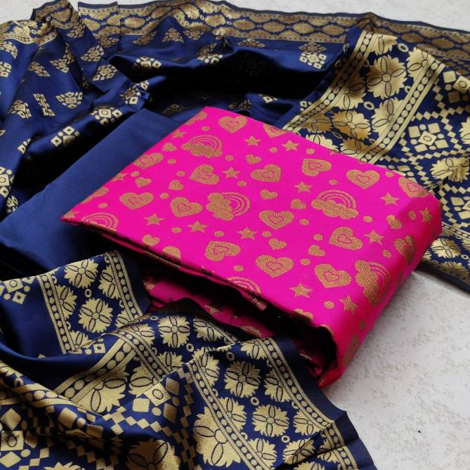 Banarasi 101 Designer Banarasi Silk Festive WearFancy  Dress Material Collection

