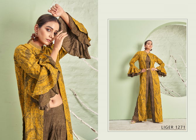 Liger 1271 By Moksh Western Jacket Top With Bottom Suppliers In India