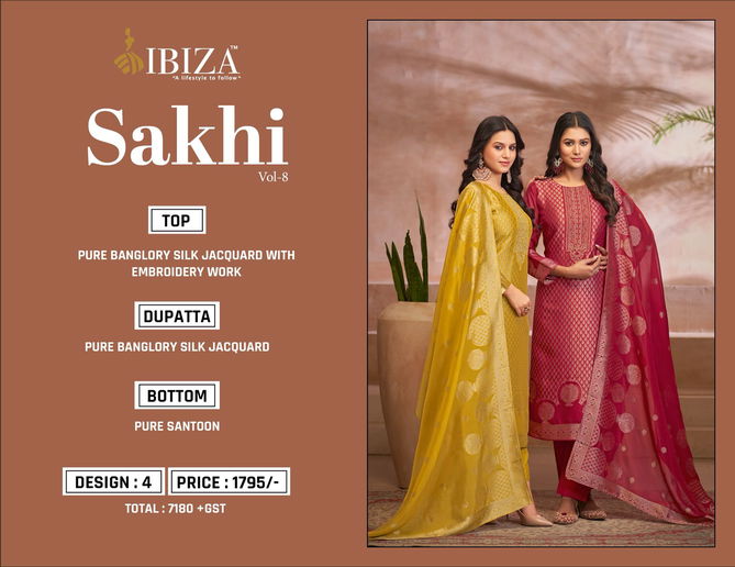 Sakhi Vol 8 By Ibiza Banglory Silk Embroidery Salwar Kameez Online Wholesale