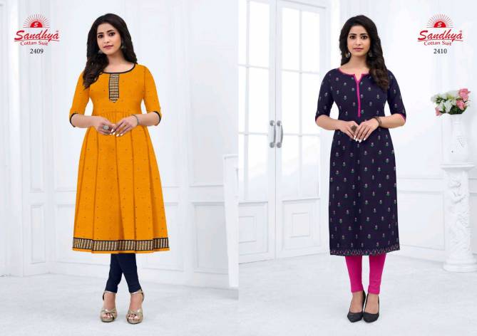 Sandhya Kalakruti 24 Fancy Ethnic Wear Printed Designer Kurti Collection