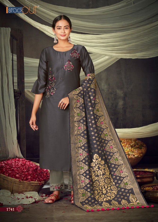 STOCK OUT MAYURI Latest Fancy Designer Festive Wear Jam Silk Bamber silk Work salwar Suit Collection