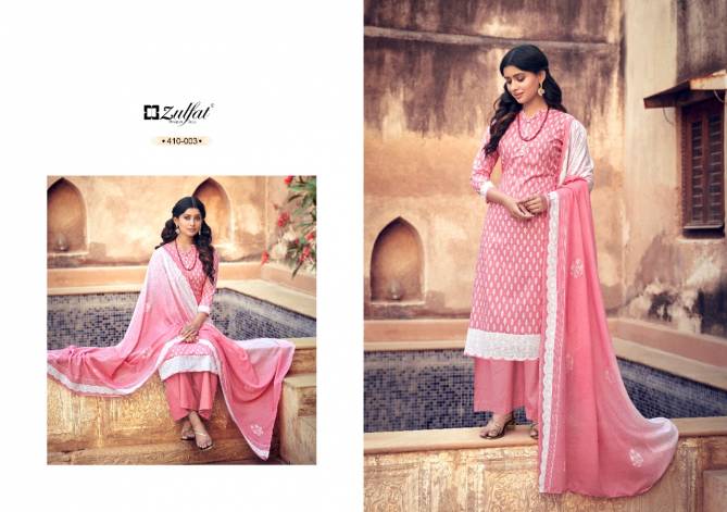 Zulfat Spring Heavy Festive Wear Cotton with Exclusive Prints Designer Dress Material Collection