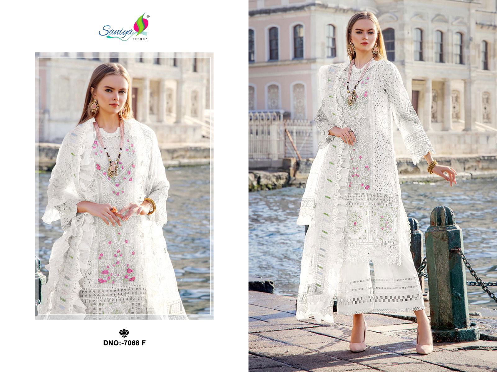 Chikankari Vol 2 By Saniya Trendz 7068 E And 7068F Cotton Pakistani Suit Online Wholesale