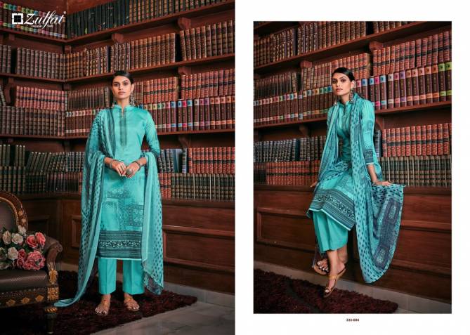 Zulfat Iris Latest fancy Designer Regular Casual Wear Pure Jam Digital Print With Swarovski Diamond Cotton Designer Dress Material Collection
