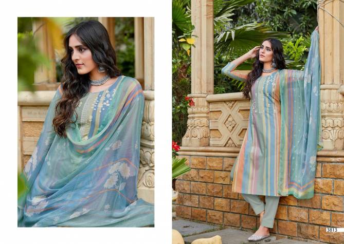 Sanna Khaani Printed With Fancy Work Casual Wear Salwar Kameez Collection
