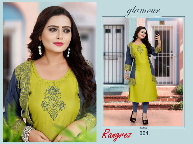 Aagya Rangrez 4 Latest fancy Designer Regular Casual Wear Rayon Designer Kurtis Collection
