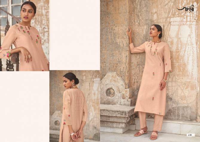 JANSI AABHUSHAN Fancy Designer Festive Wear Heavy Berry Silk Kurtis With Bottom Collection