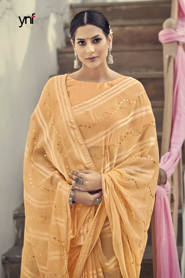 Ynf Sunny Sequence New Designer Party Wear Satin Latest Saree Collection