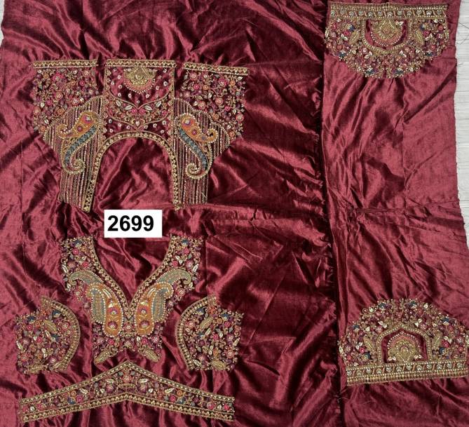 2699 by Anjani Art Velvet Embroidery Bridal Lehenga Choli Suppliers In India