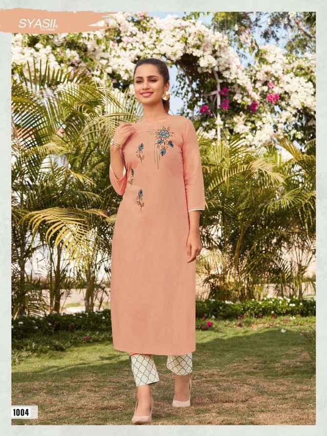 Syasii Magical Beauty Latest Fancy Designer Casual Wear Long Kurtis  With Bottom Collection
